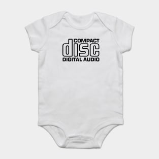 Compact Disc Digital Audio Logo CD Collector Gift Cool Retro Vintage 80s 90s Aesthetic Audiophile Meme Baby Bodysuit